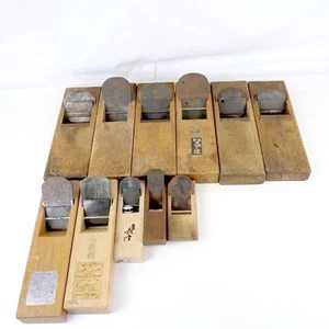 Kanna Avión de Mano Japonés Vintage Carpintero Herramienta Set de 11 Lote Japón - Imagen 1 de 13
