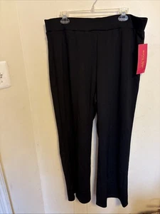NWT Sunny Leigh Women’s Plus Black Pants 1X - Picture 1 of 6