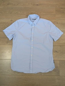 French Connection Y2K Button Up Shirt Patterned Large Polka Dot Short Sleeve - Picture 1 of 7