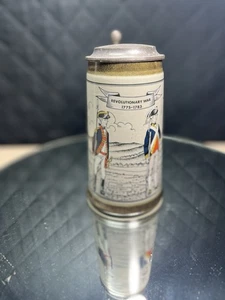 American Revolutionary War 1775-1783 Ceramic Beer Stein Made in Germany - Picture 1 of 11