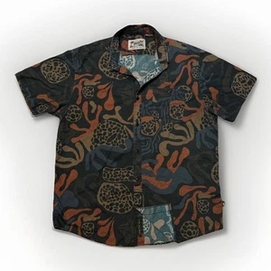 Howler Bros Mansfield Shirt Mens L Molecular Movements Antique Black Button Up - Picture 1 of 8