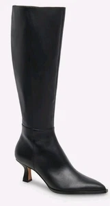 Dolce Vita Mujer’s Ashton Bota Hasta la Rodilla Cuero Negro Talla 6 M Cremallera Lateral Tacón Bajo - Imagen 1 de 15