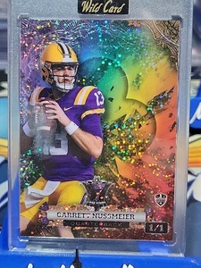 🔥 Garrett Nussmeier 1/1 Wild Card Card Studs LSU QB 🔥 Clubs - Bild 1 von 2