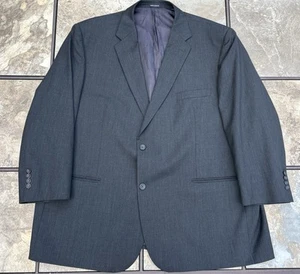 JOSEPH & FEISS Blue Label Wool Mens Grey Suit Coat Size 52R One Vent Two Button - Picture 1 of 18