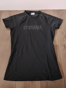 Gymshark T-Shirt Damen Medium Spellout Schwarz Logo Gym Workout Training  - Bild 1 von 7