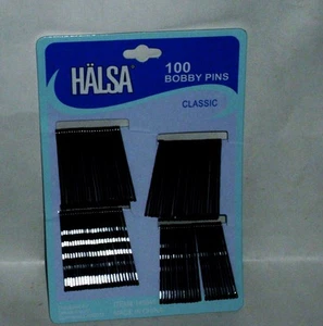 Halsa 100 Classic Bobby Pins, Black NIP - Picture 1 of 2