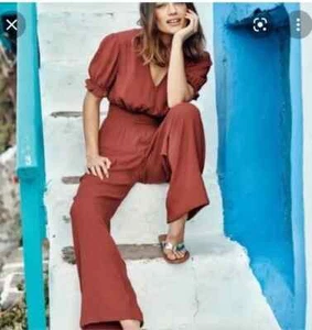 Boden Jasmine Jumpsuit MAROON RED T0279 SIZE UK 12R BRANDNEU P4 - Bild 1 von 6