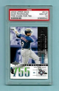 2003 Alex Rodriguez Upper Deck The Chase for 755 Insert Card! PSA 10! *Pop 10* - Picture 1 of 2