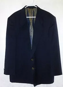 Vintage Nino Cerruti Rue Royale Uomo 44R? Blazer giacca sportiva blu 2 bottoni USA - Foto 1 di 9