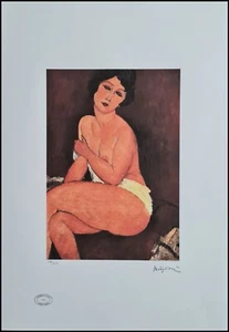AMEDEO MODIGLIANI * Sitting Nude.. * 50x35 cm*signed lithograph*limited # 14/100 - Picture 1 of 7