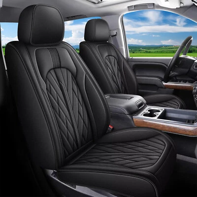 Car Front Rear Leather Truck Seat Cover For GMC Sierra 2500HD 2007-2018 Full Set - Image 1 of 4