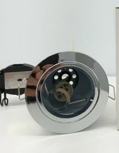 Aurora GU10 LED Downlight Adjustable Recessed Spot Light Fire Rated Chrome Tilt - Picture 1 of 5