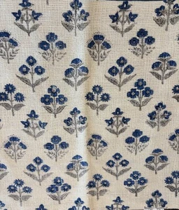 (1) Pottery Barn Digital Printed Pillow Cover - Blue / Charcoal 22x22" - SAMPLE - Picture 1 of 3