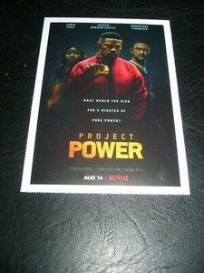 PROJECT POWER, film card [Jamie Foxx, Joseph Gordon-Levitt, Dominique Fishback]