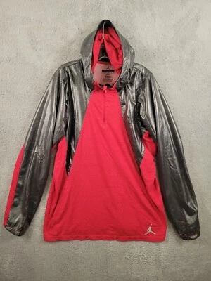 Nike Air JORDAN Training Fitted shield 2XL Red Gray Hoodie water resistant zip - Image 1 of 4