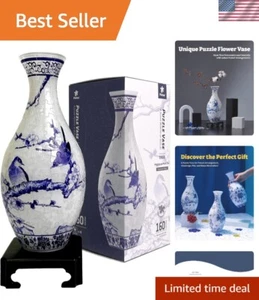 Elegant 3D Puzzle Vase - Curved Plastic Pieces for Unique Floral Arrangements - Picture 1 of 9