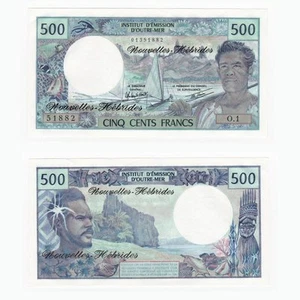 NEW HEBRIDES 500 Francs Banknote (1980) P.19c - UNC - Picture 1 of 1