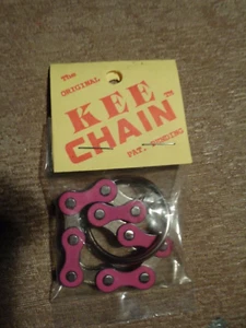 The Original KEE CHAIN Old School BMX Key Chain NOS * Pink & Chrome * L@@K * - Picture 1 of 3