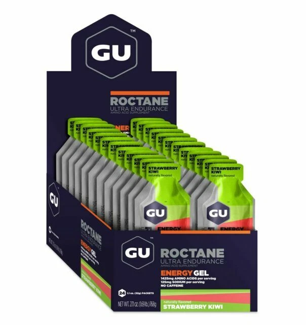 GU Energy Roctane Ultra Endurance Energy Gel, Strawberry Kiwi - 24 Count