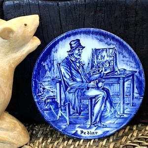 Enoch Wedgwood (Tunstall) PEDLAR Blue Pin Trinklet Dish 10.5cm, Tradesman Series - Bild 1 von 4