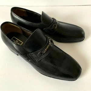Stuart Mcguire men's leather slip on Penny Loafer dress shoes black size 611 - Picture 1 of 11