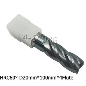 HRC60° 20 mm φ20 × 100 mm D20 4F brocas fresadoras taladro de 4 flautas - Imagen 1 de 2