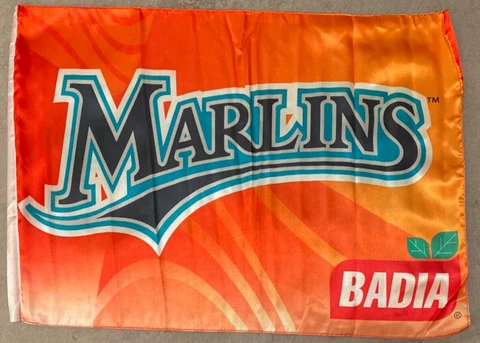Florida Marlins Large Orange Flag Vintage 2010 MLB Badia SGA (N0 Stick) Cover