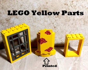 LEGO Castle Walls HUGE Dungeon Door Bars Window Printed Red Bricks Corner Part - Picture 1 of 2