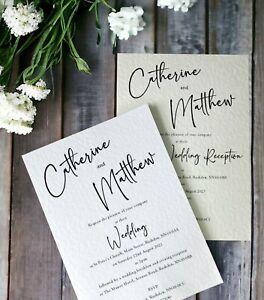 10 Personalised Wedding Invitations Evening Party Reception Invites & Envelopes
