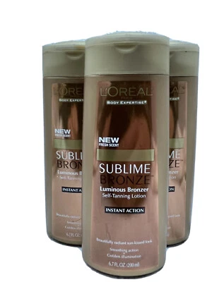 3 loreal sublime bronze luminous bronzer instant action lotion 6.7oz ea scuffed - Image 1 of 2