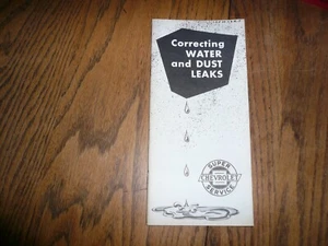 1959 Chevrolet Correcting Water and Dust Leaks Booklet - Vintage - Picture 1 of 6