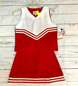 Childs Red & White Blank (No Logo) Cheerleader Cheerleading Uniform Set NWT - Picture 1 of 2