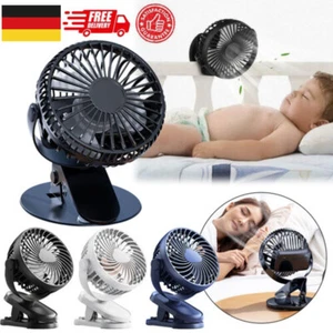 USB Tischventilator Mini Clip Fan mit Batterie Tisch Lüfter Ventilator DHL DE - Bild 1 von 41