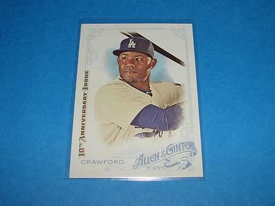 2015 Allen & Ginter CARL CRAWFORD #88 10th Anniversary SP/10 Los Angeles DODGERS - Image 1 of 2