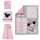 Lambs & Ivy Disney Baby Minnie Mouse 4 Piece Nursery Crib 4 Set, Pink 
