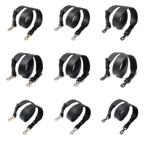 3.8cm Adjustable Bag Strap Shoulder Replacement Handbag Black Genuine Leather - Picture 1 of 12