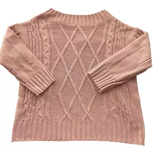 Suéter Pullover BB Dakota Steve Madden Para Mujer Tejido con Cable Rosa Talla M Simulado - Imagen 1 de 8
