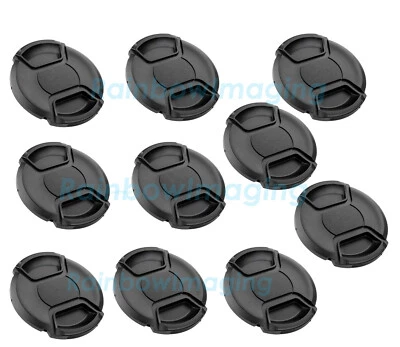 (10 Pcs) 49mm Snap-On Lens Cap for Canon Nikon Sony Pentax Fujifilm Lense
