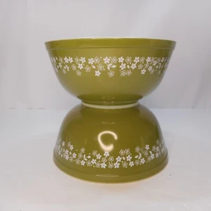 Lot of 2 Vintage Pyrex Spring Blossom 403 2 1/2QT Mixing Bowls - Picture 1 of 7