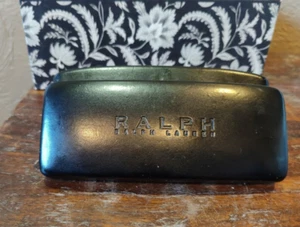 Polo Ralph Lauren Black  Hard Sided Eye Glass Sunglass case approx. 6" x 3" - Picture 1 of 9
