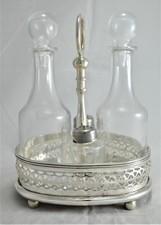 N 2186 FAVOLOSA CRUET OLIERA MENAGE IN ARGENTO SHEFFIELD COLLECTION