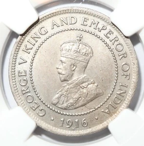 1916-H - Giamaica - mezzo penny - Giorgio V - NGC MS64 - Foto 1 di 4