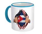 Gift Mug : Cuba Flag USA Chest American Cuban Expat Country Made In