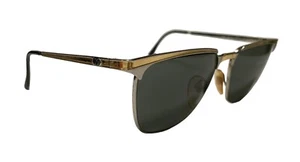 Ultra Rare Vintage VOGUE FRENZE B&L Bausch & Lomb Gold Plated Pilot Sunglasses - Picture 1 of 12