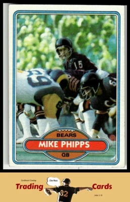 1980 Topps #422 Mike Phipps Chicago Bears Football Card VG - Image 1 of 2