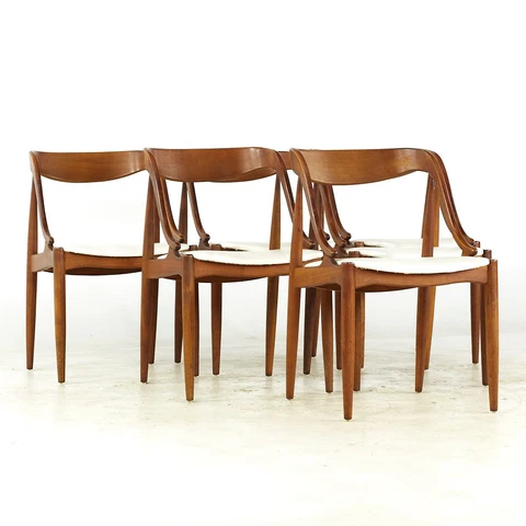 Johannes Andersen Mid Century Dining Chairs - Set of 6 Cover