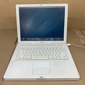 iBook G4 2003 14" PowerPC G4 933MHz PowerPC G4 640MB RAM 40GB HDD MacOS Tiger - Picture 1 of 7