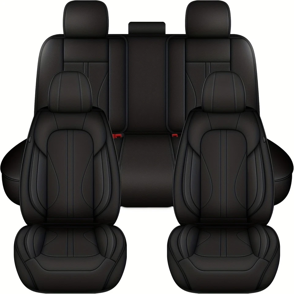 Car PU Leather Seat Covers For Jeep Compass 2012-2025 Full Set (5 Seats) - Imagem 1 de 4