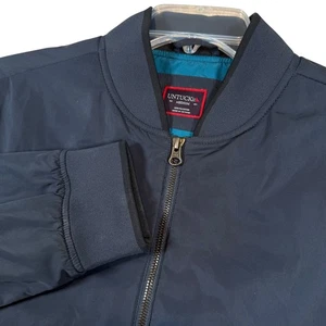 UNTUCKit Herren Medium Navy Blau Hattingley Bomberjacke Full Zip - Bild 1 von 11