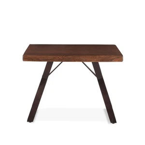 Nottingham 23-Inch Acacia Wood Live Edge Side Table in Walnut Finish - Picture 1 of 7